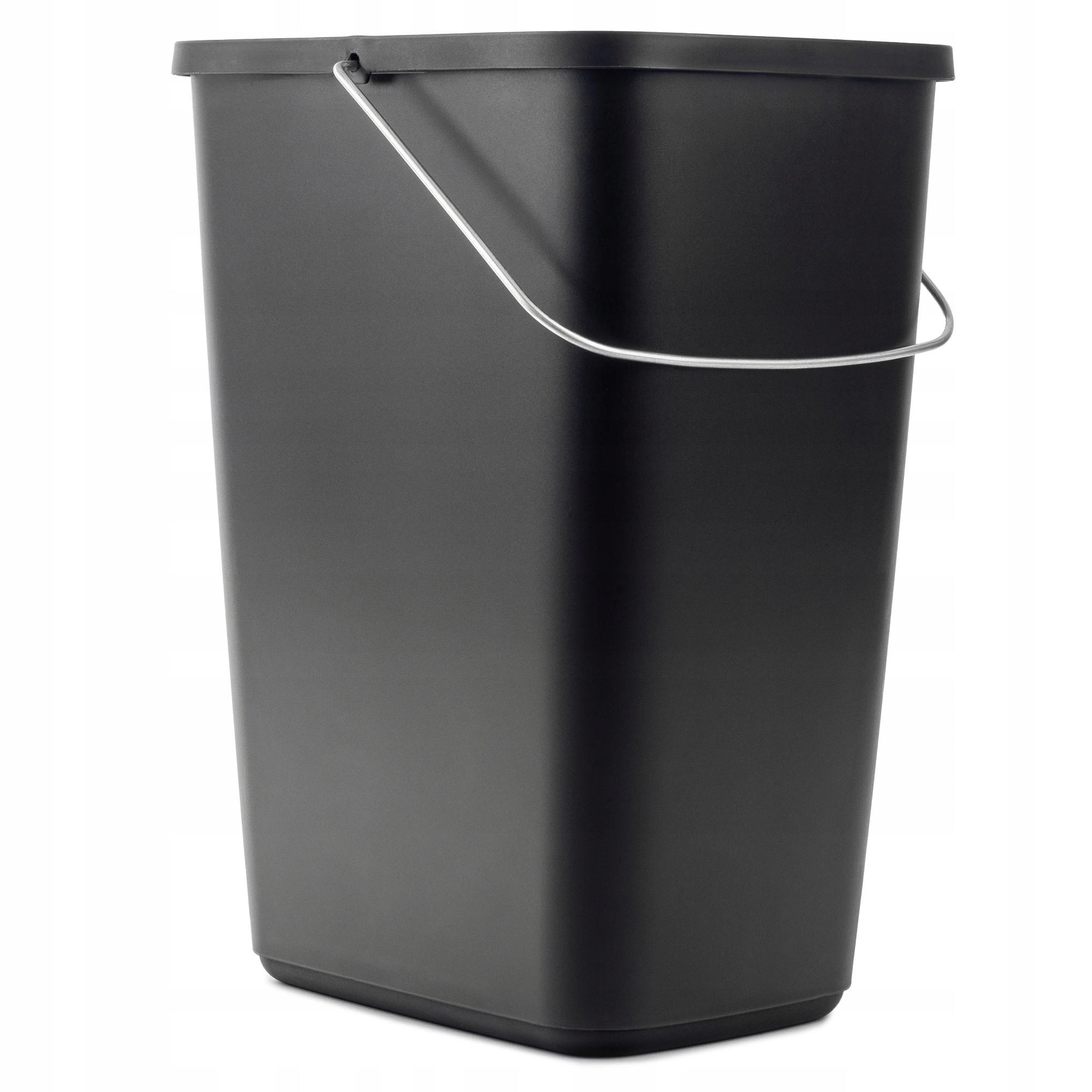 ABFALLBEHÄLTER, 12L, Schwarz - Schwarz, Kunststoff (18/34cm) - KADAX
