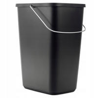 ABFALLBEHÄLTER, 12L, Schwarz - Schwarz, Kunststoff (18/34cm) - KADAX