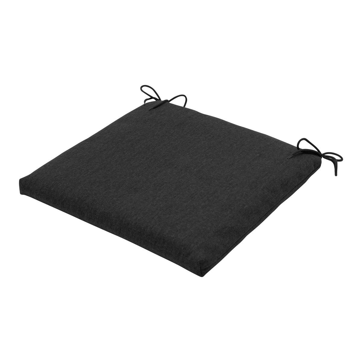 SITZKISSEN Canvas 40/40 cm 4er-Set - Schwarz, Textil (40/4/40cm) - Madison