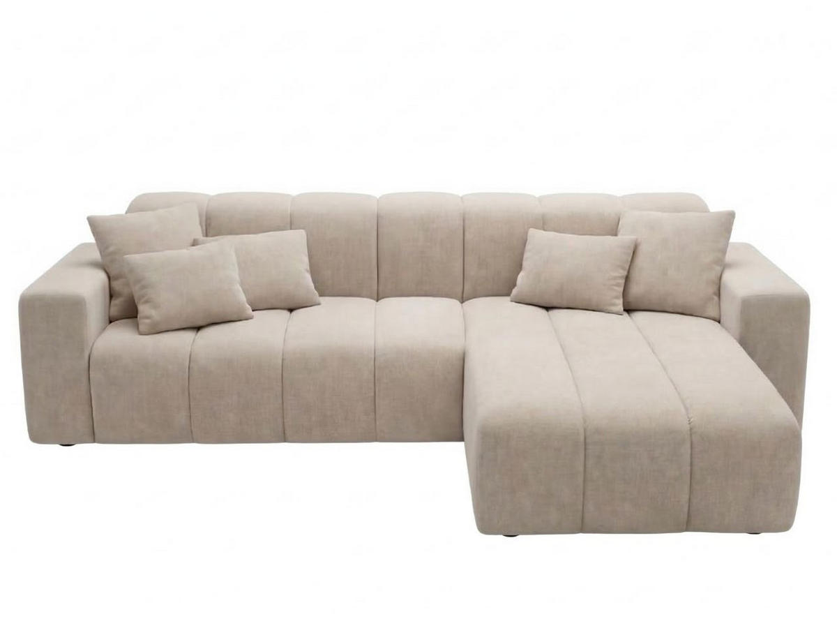 ECKSOFA Nork Beige Rechts - Beige, Holz/Textil (265/180cm) - Graingold
