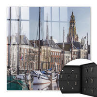 SCHLÜSSELBOX Schwarz 30x30 cm- Türöffnung nach rechts - Segel auf dem Wasser - Blau, Metall (30/30/5cm) - TULUP
