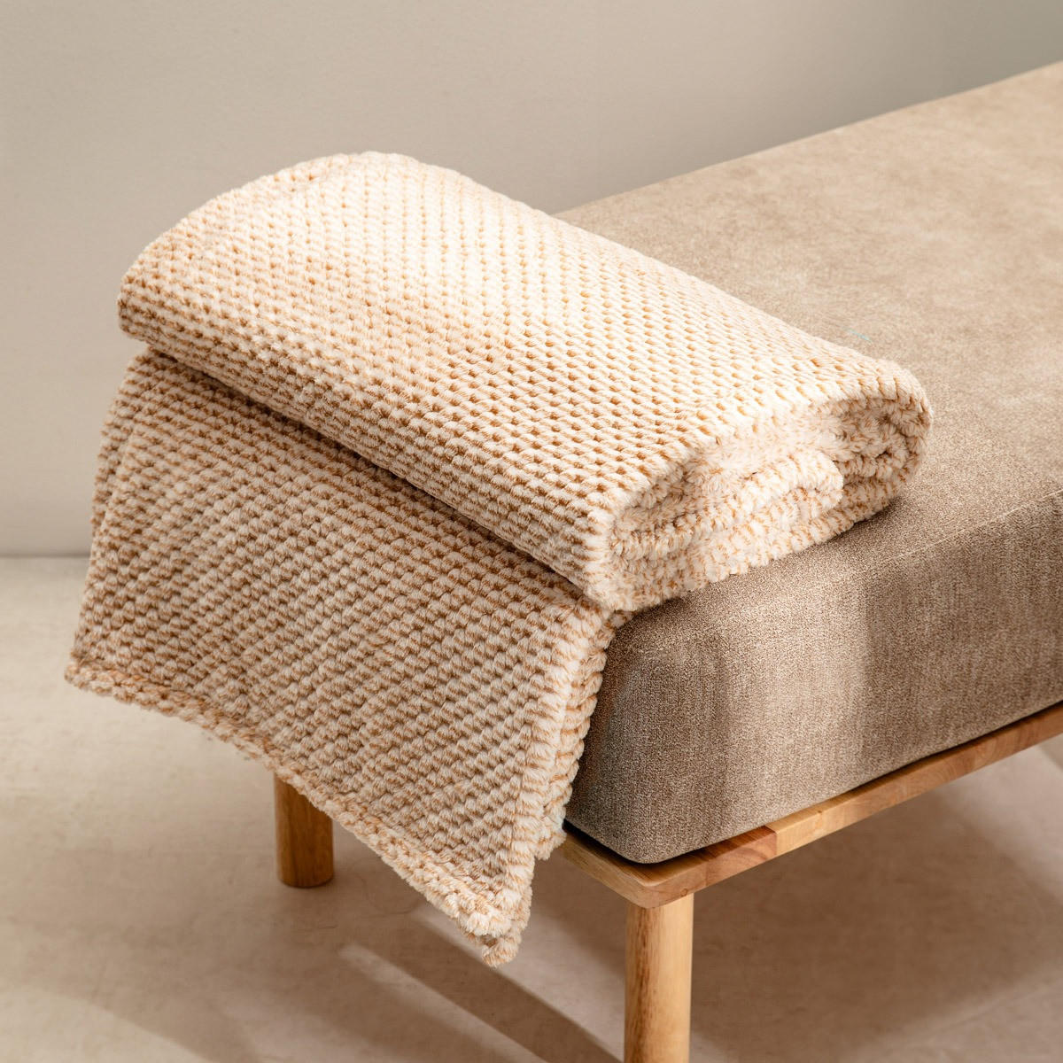 DECKE Galen beige 150/200 cm - Beige, Textil (150/200cm) - Homla