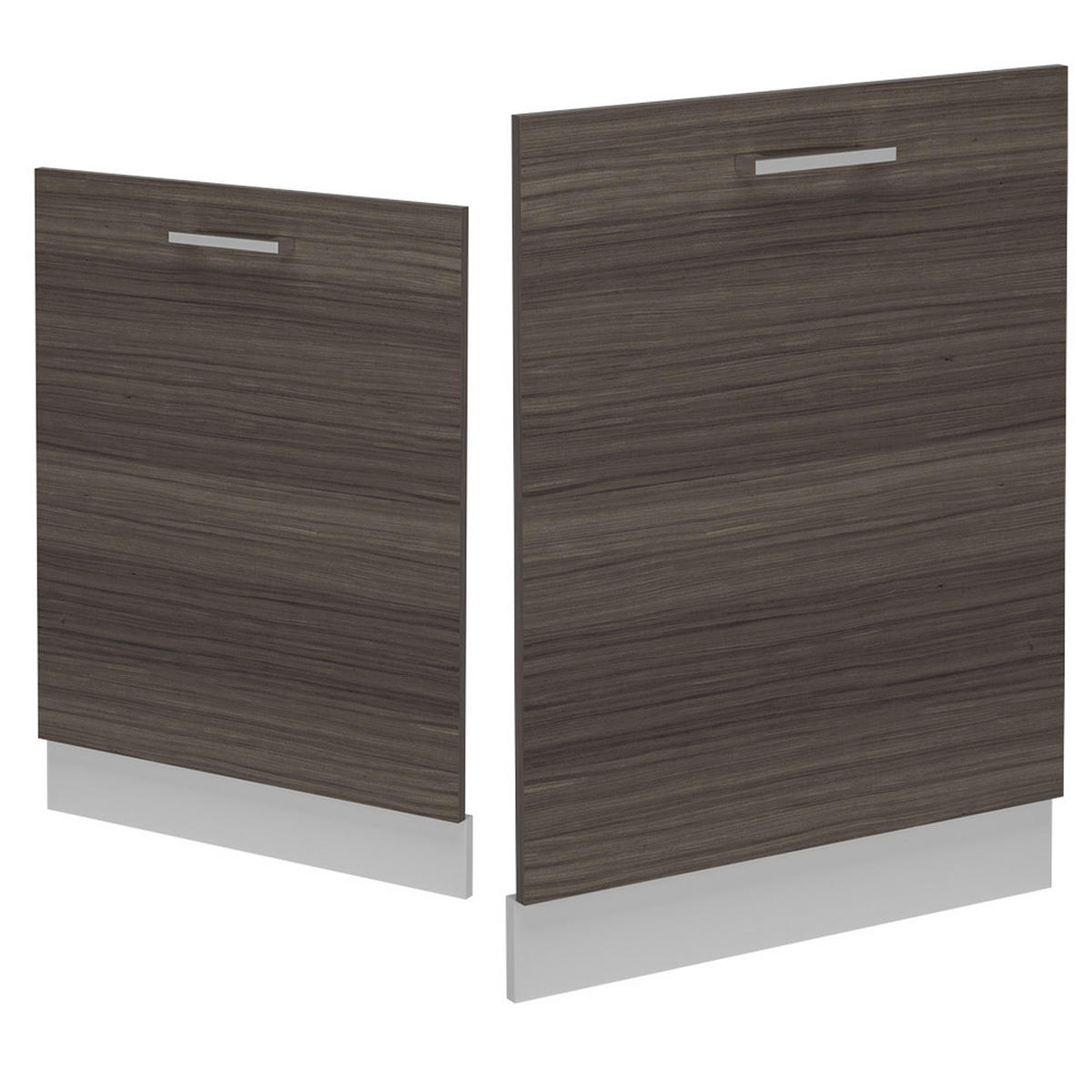 GESCHIRRSPÜLBLENDE R-Line Edelgrau 60 cm ohne Arbeitsplatte - Weiß/Braun, Holzwerkstoff (60/81.8/1.6cm) - Vicco