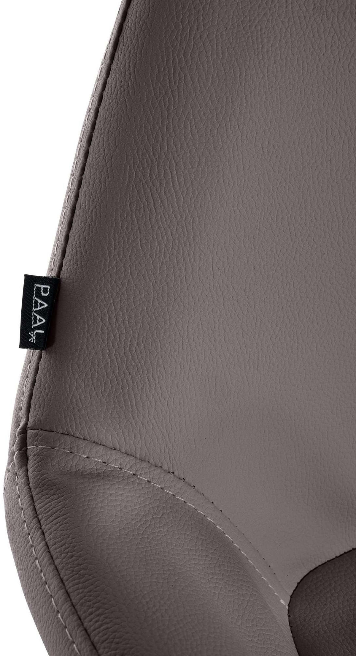 BARHOCKER 2er Set Lederlook braun - Goldfarben/Braun, Textil/Metall (51/89/52cm) - CLP