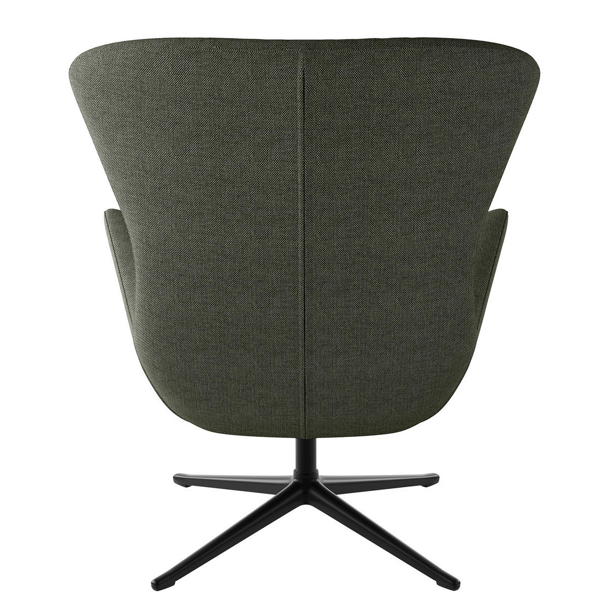 SESSEL mit Kreuzfuß - Schwarz/Grau, Textil/Metall (84/99/96cm) - home24