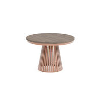 ESSTISCH Cone Bis - Sandfarben/Kupferfarben, Holzwerkstoff/Metall (120/120/76cm) - Meblini