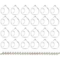 HÄNGENDER Glasball 24-teiliges Set 8 cm - Weiß, Glas (8cm)