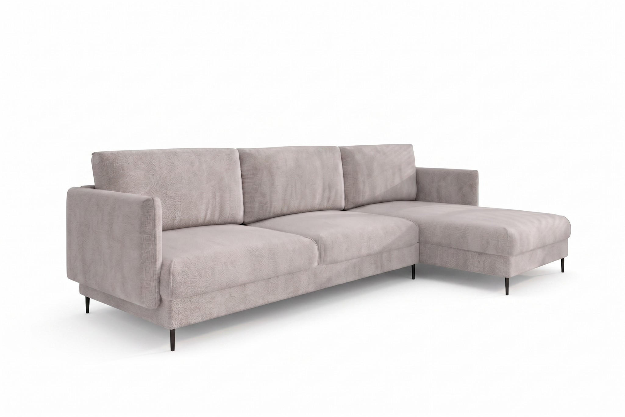 ECKSOFA Helmer Max In Stoff Vibe - Grau, Holzwerkstoff/Textil (323/164cm) - Fun Möbel