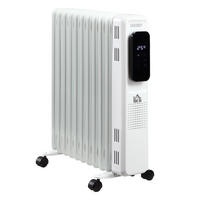 HEIZKÖRPER, 2500W, 3 Heizstufen 24-Stunden-Timing, Weiß, Stahl - Weiß, Kunststoff/Metall (24/63/50.5cm) - HOMCOM