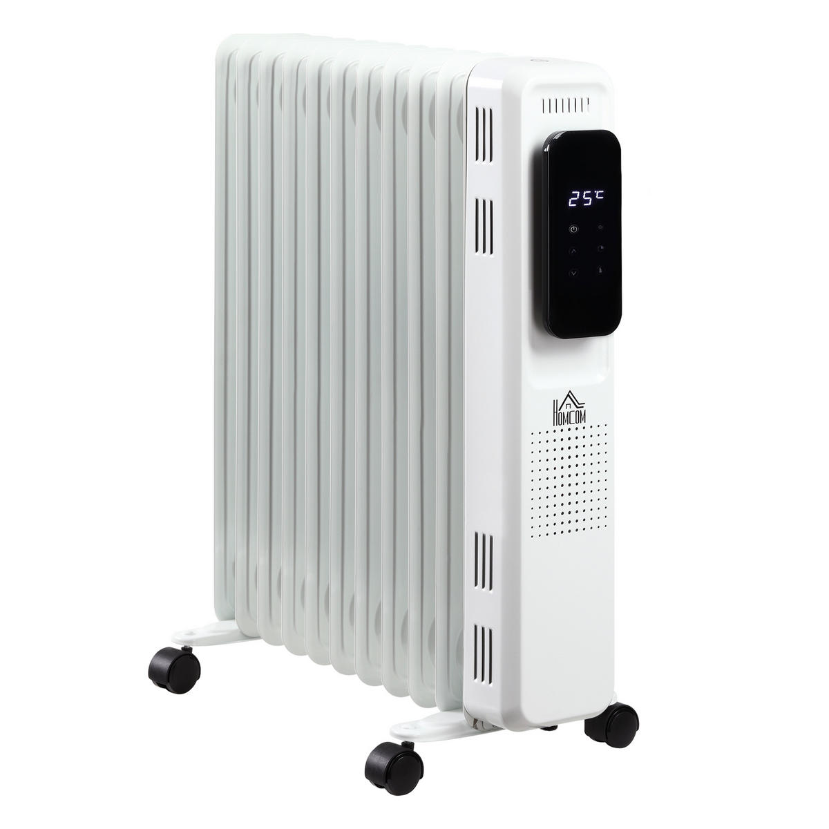 HEIZKÖRPER, 2500W, 3 Heizstufen 24-Stunden-Timing, Weiß, Stahl - Weiß, Kunststoff/Metall (24/63/50.5cm) - HOMCOM