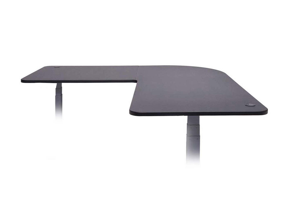 TISCHPLATTE FÜR ECK-SCHREIBTISCH Schwarz - Schwarz, Holz (97/177/2cm) - MCW