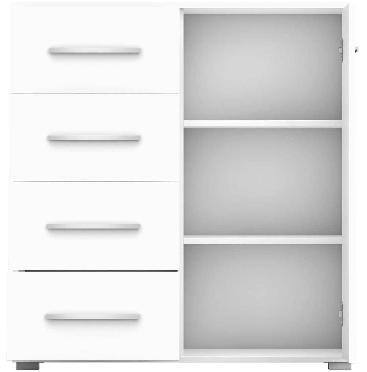 KOMMODE - Highboard IRYS MINI (Weiß) - Weiß, Holzwerkstoff (90/95/45cm) - Möblo