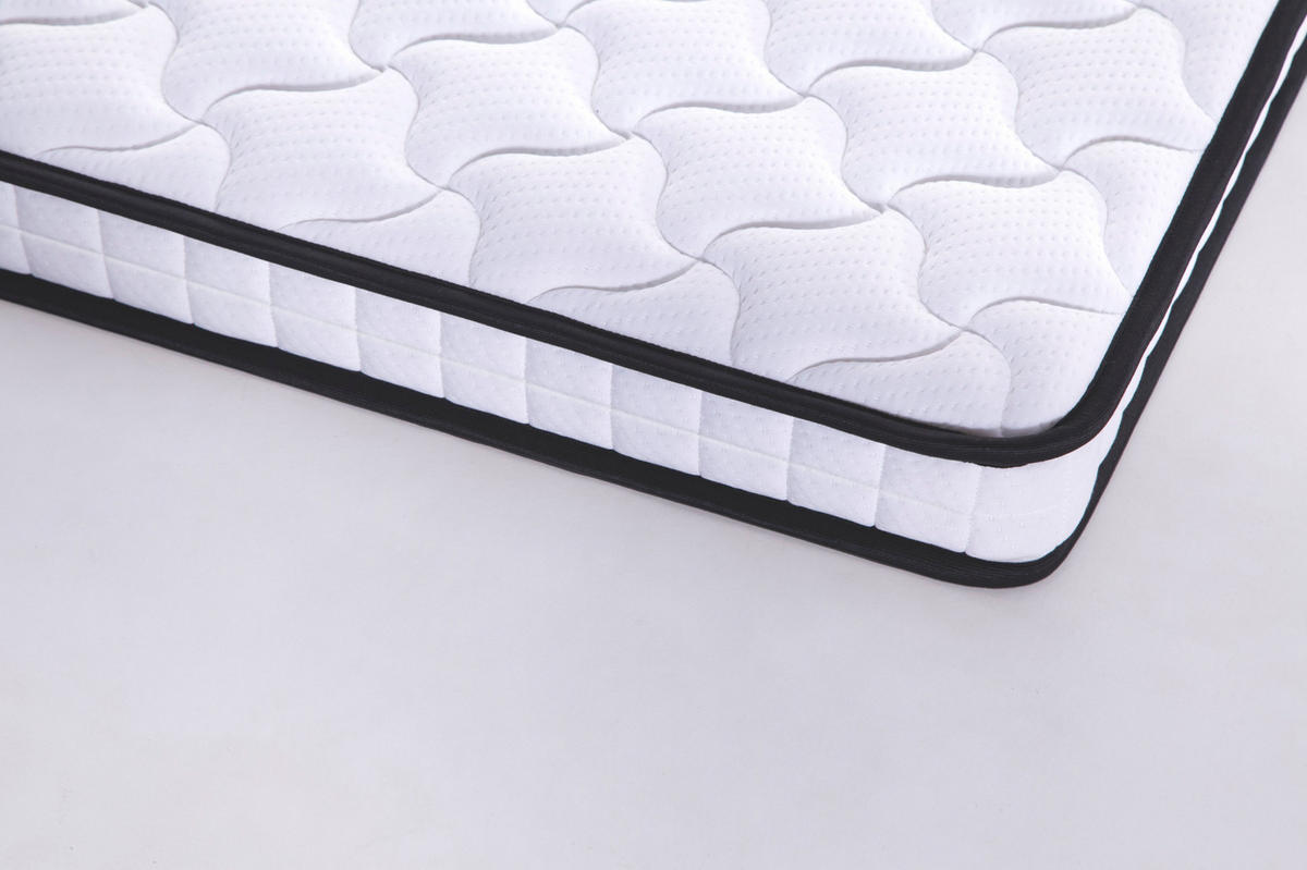 MATRATZE 90/200 cm aus Stoff und Metall mit ergonomischem Design Weiß - Weiß, Textil (90/200cm) - OKMYHOME