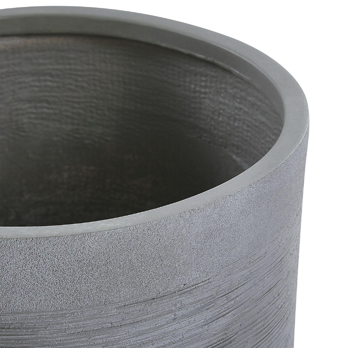 BLUMENTOPF grau rund 42/42/41 cm Samos - Grau, Naturmaterialen (41cm) - Beliani