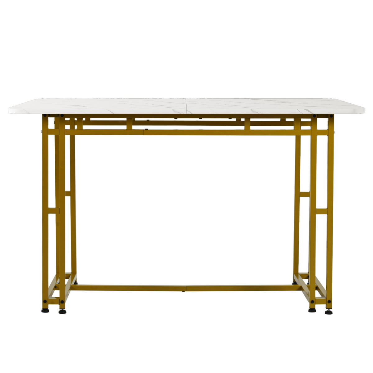ESSTISCH MDF mit goldenem Metallgestell, 120/70/74 cm, Golden - Goldfarben, Holzwerkstoff (120/70/74cm) - Redom
