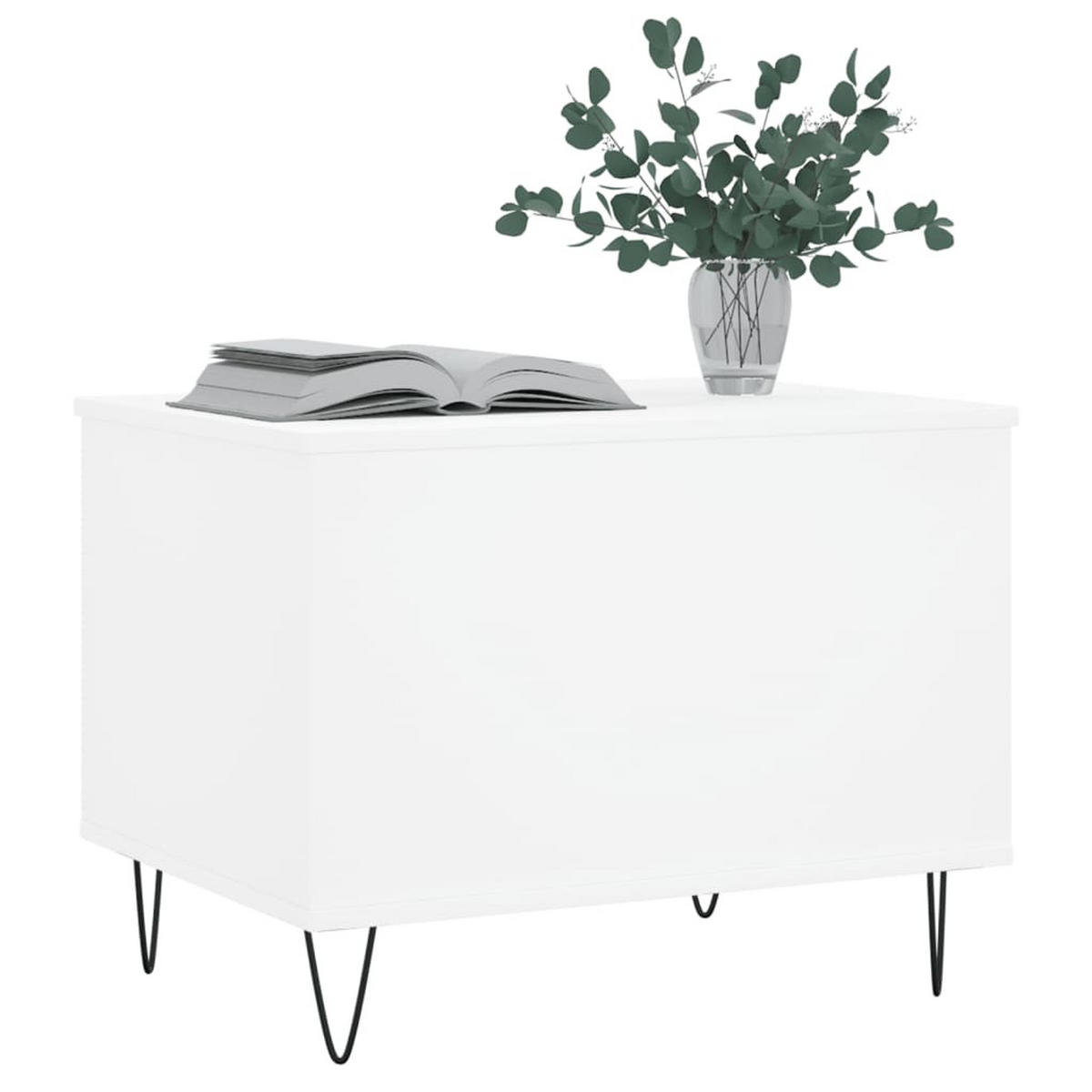 COUCHTISCH Weiß 60x44,5x45 cm Holzwerkstoff - Weiß, Holzwerkstoff (60/44.5/45cm) - furnicato