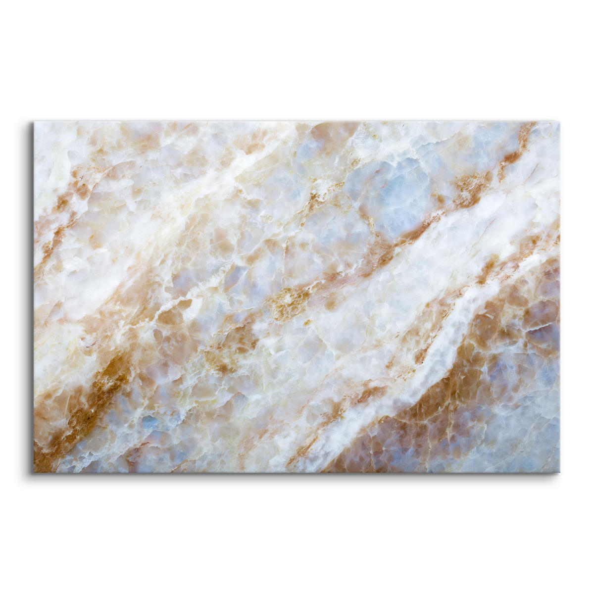 BILD für Schlafzimmer ABSTRAKTION Marmor Moderne Muster 120/80 cm - Blau/Beige, Textil (120/80cm) - Muralo