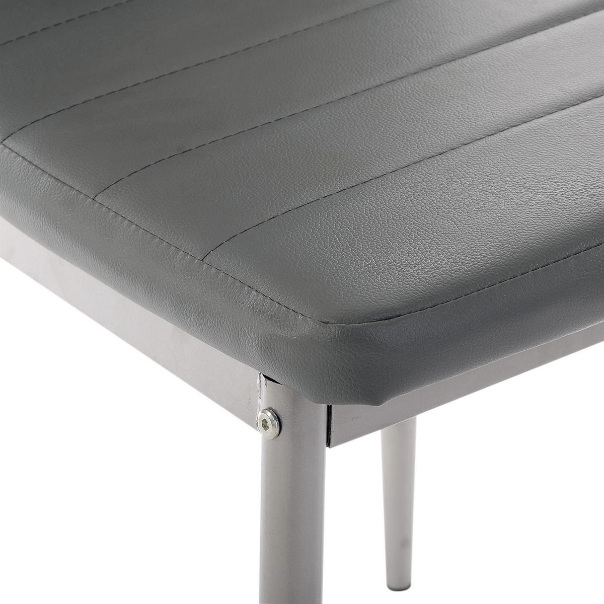 ESSZIMMERSTUHL NATHALIE 4ER-SET - Grau, Textil/Metall (43/100/50cm) - IDIMEX