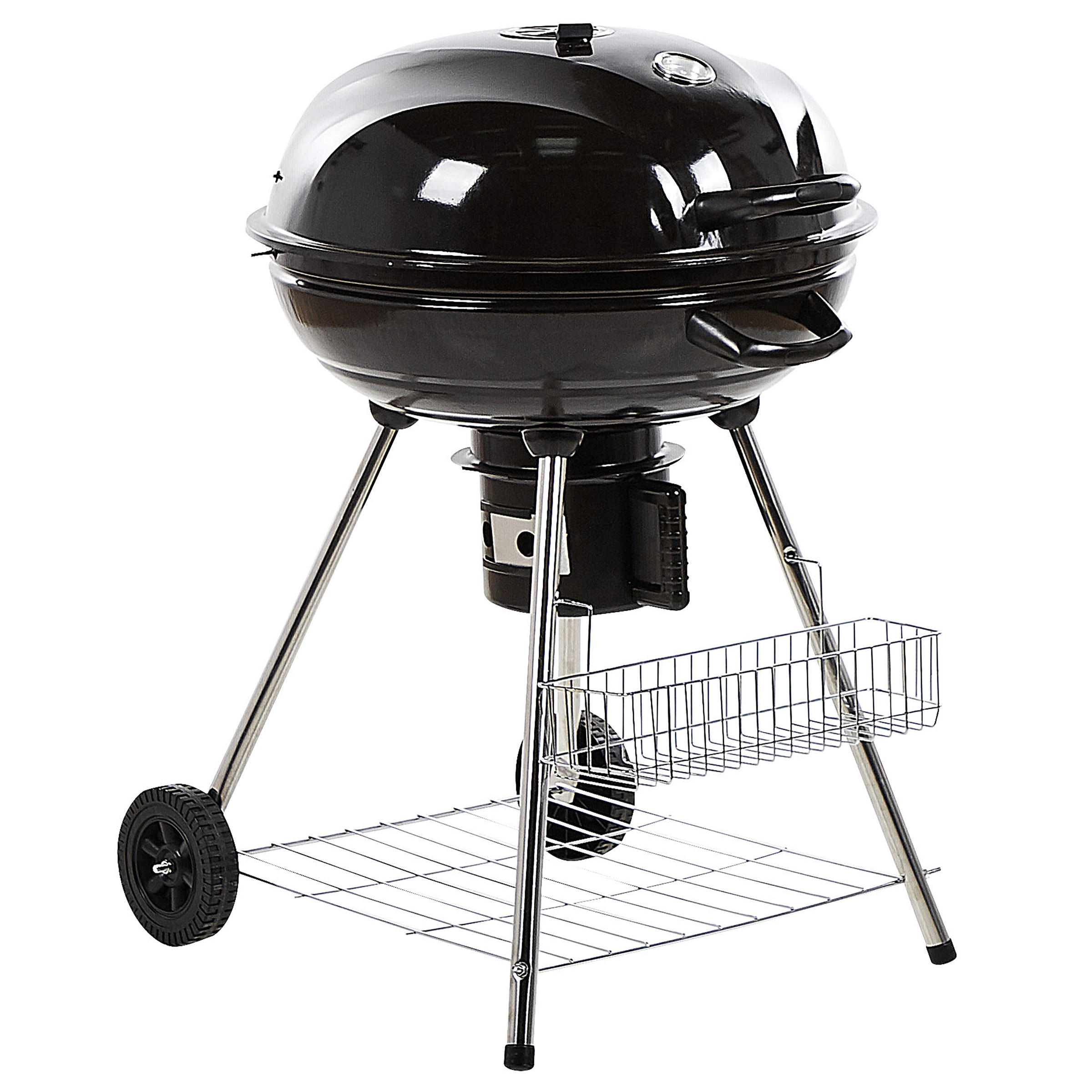 HOLZKOHLE-KUGELGRILL Stah schwarz Marapi - Schwarz, Metall (59/92/58cm)