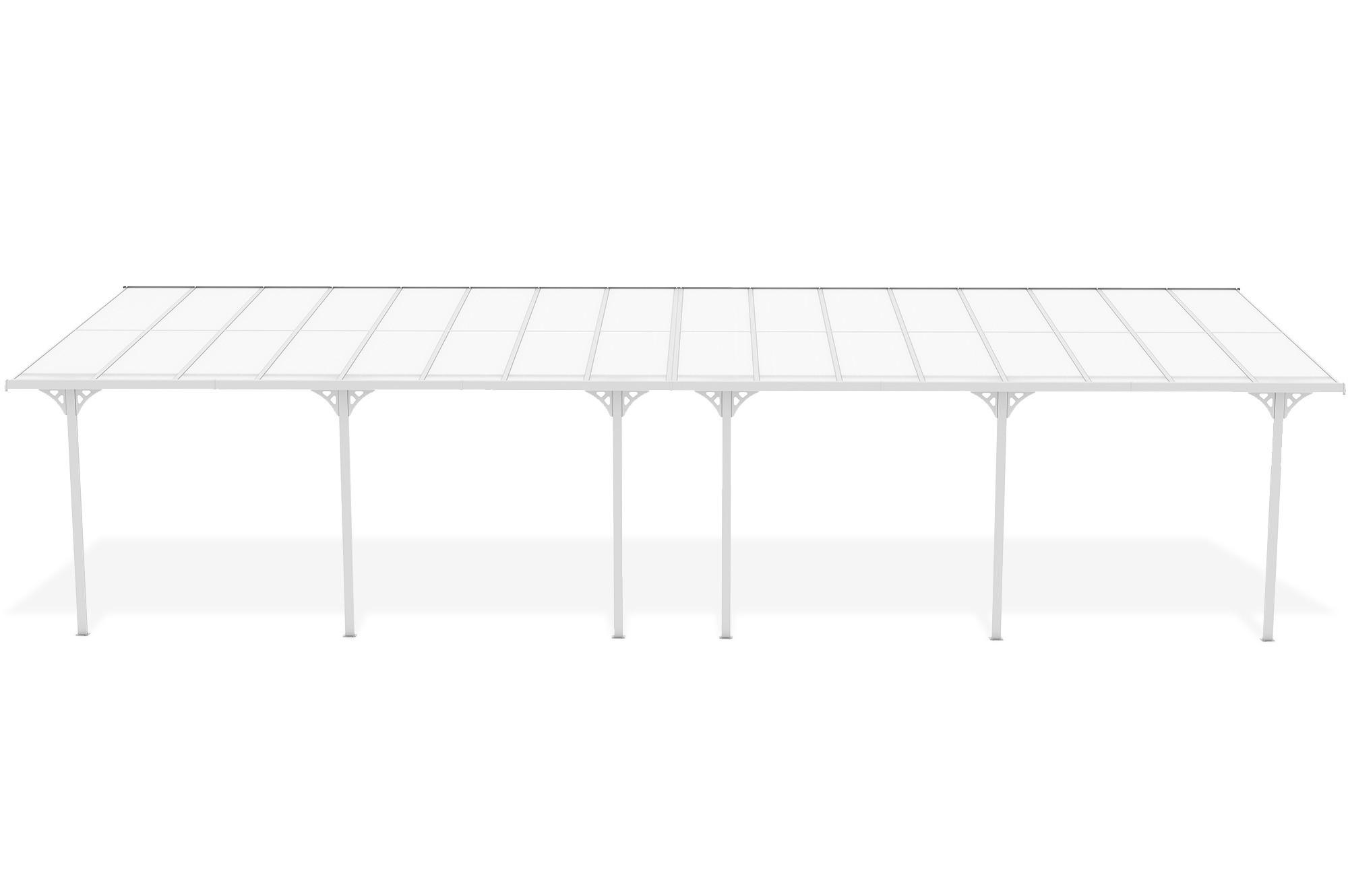 PERGOLA / CARPORT Kleo Weiß 10m x 3m - Weiß, Metall (990/270/300cm) - Cazeboo