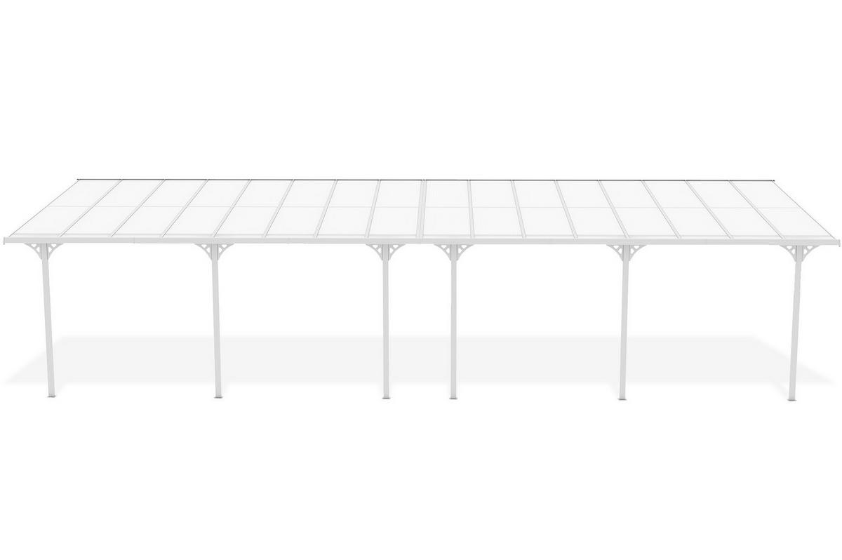 PERGOLA / CARPORT Kleo Weiß 10m x 3m - Weiß, Metall (990/270/300cm) - Cazeboo