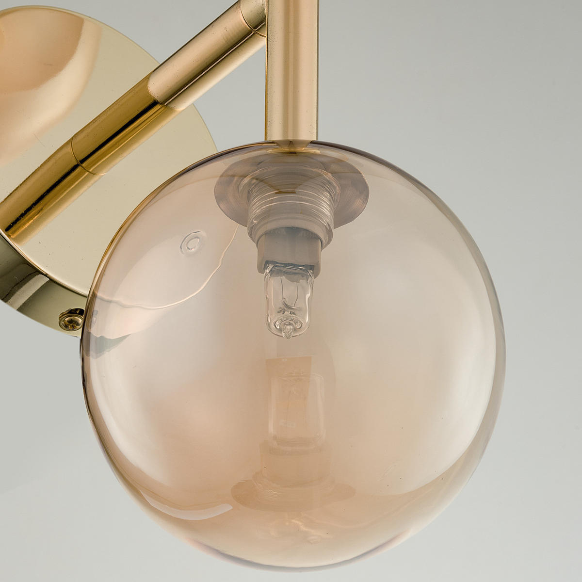 WANDLEUCHTE - Metall - Goldfarben, Glas (38/19/12cm) - home24