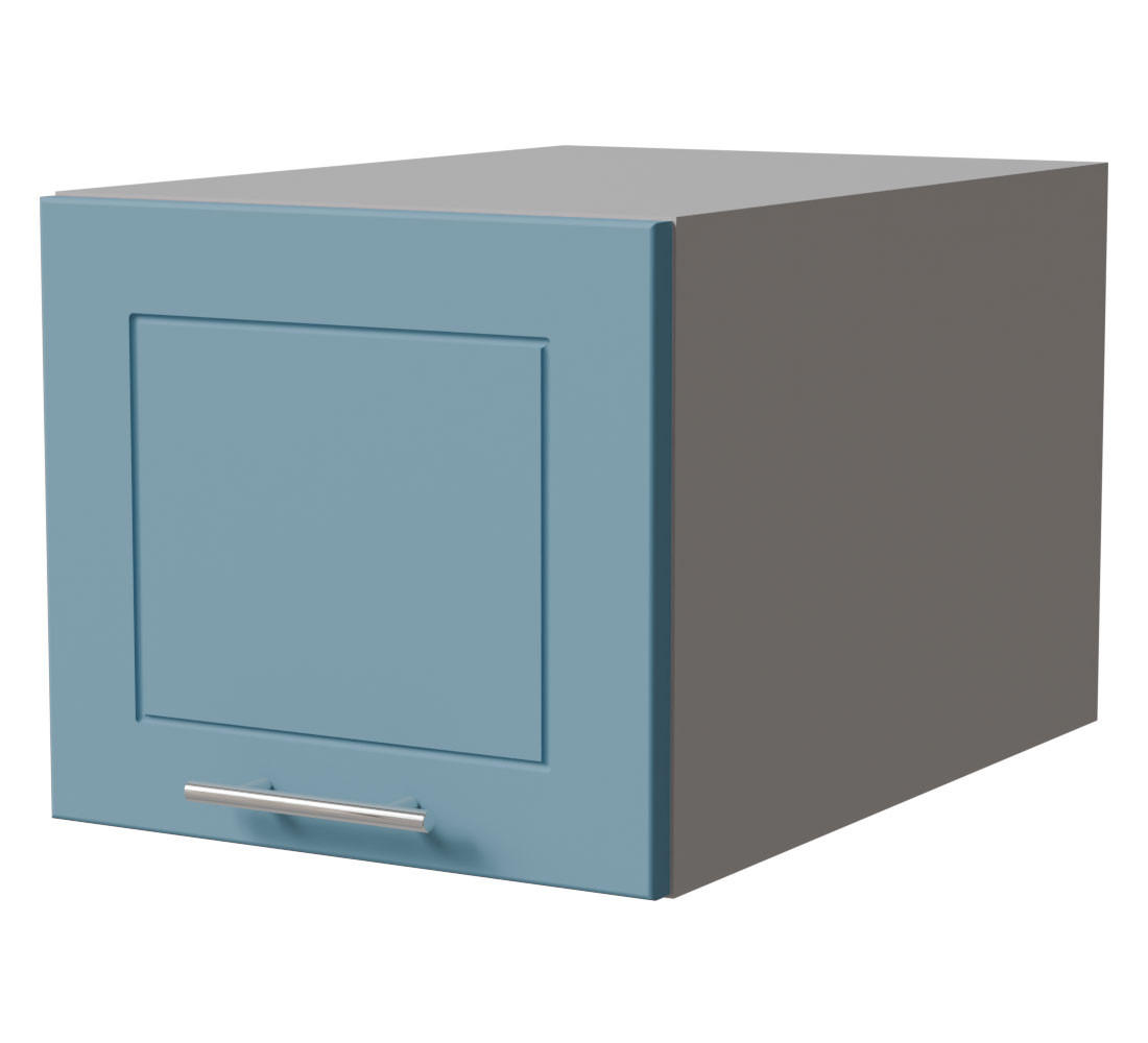 AUFSATZSCHRANK Bari W6B/40 Grau / RAL 5024 pastellblau 40 / 59 / 36cm - Blau/Grau, Holz/Holzwerkstoff (40/36/59cm) - Feldmann-Wohnen