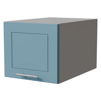 AUFSATZSCHRANK Bari W6B/40 Grau / RAL 5024 pastellblau 40 / 59 / 36cm - Blau/Grau, Holz/Holzwerkstoff (40/36/59cm) - Feldmann-Wohnen