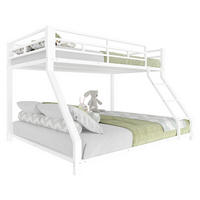 ETAGENBETT 90x200cm + 140x200cm Weiß Metall EN747 zertifiziert - Weiß, Metall (140/200cm) - FLIEKS