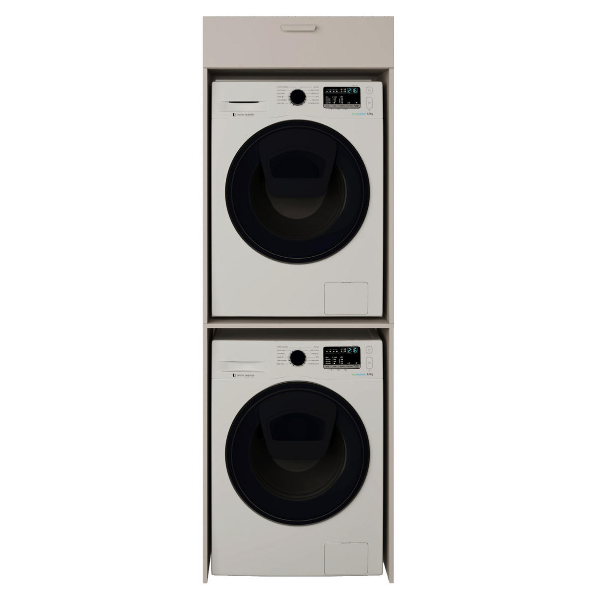WASCHMASCHINEN-ÜBERBAUSCHRANK Holv Kaschmirgrau 68 cm - Taupe, Holzwerkstoff/Metall (67.5/200/66cm) - Selsey