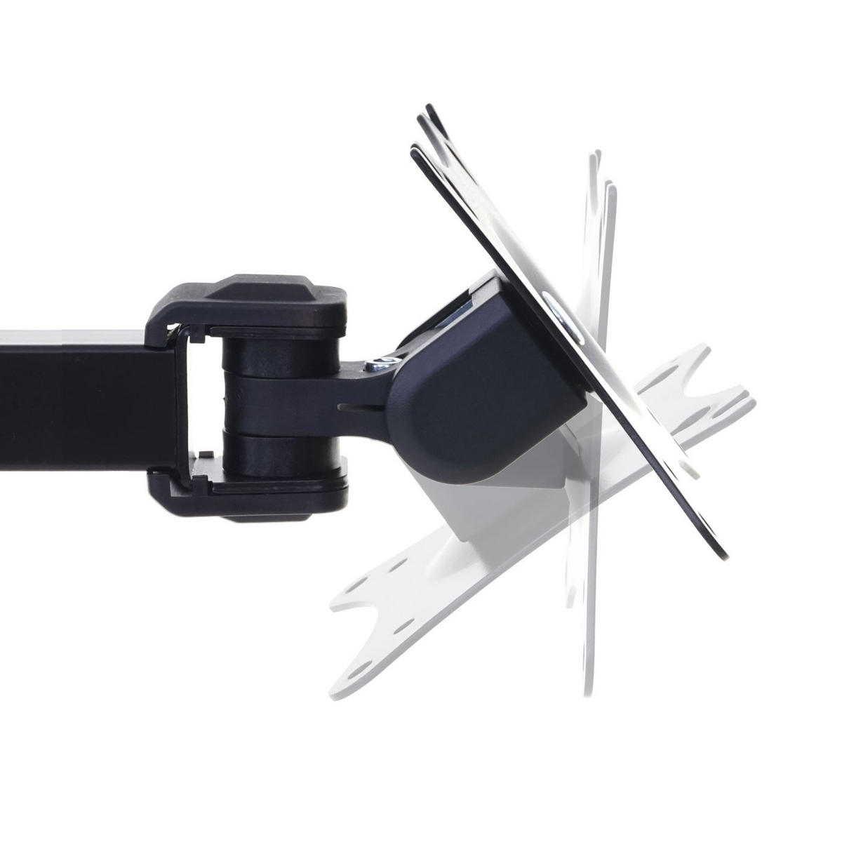 MONITORHALTER ZWEIARMIG Schwarz - Schwarz, Metall (43/86/43cm) - MCW