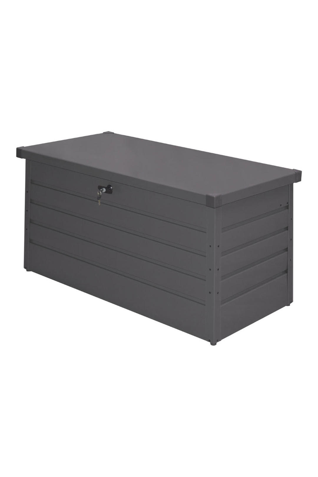 GARTENBOX Kissenbox Auflagenbox 350L aus Metall in Grau in AußenGarten abschließbar 120 x 61 x 63 cm 22 kg - Grau, Metall (120/63/61cm) - Livingandhome