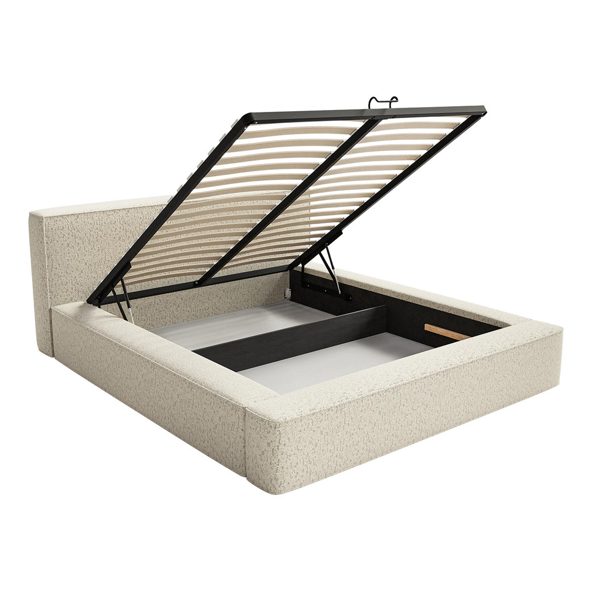 POLSTERBETT Mummo Premium 200x200 cm, Beige - Beige, Textil (200/200cm) - Fedve