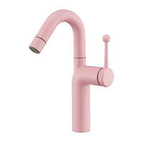 WASCHTISCHARMATUR, 288 x 133 mm, rosa - Pink, Metall (35/10/20cm) - Vallsero