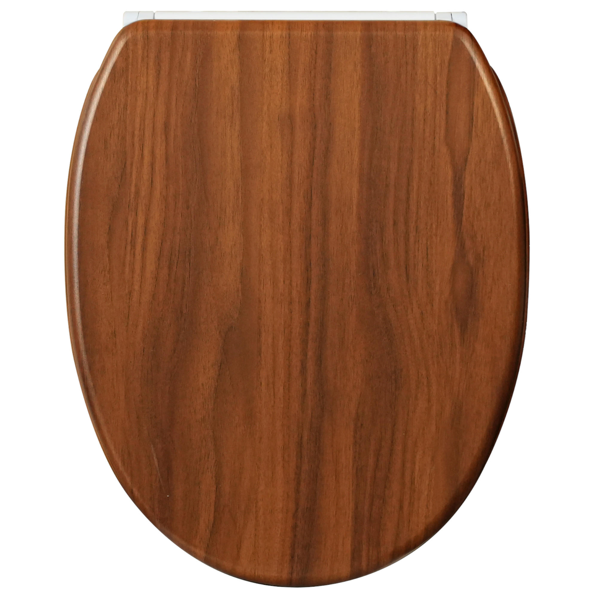 WC-SITZ mit Absenkautomatik & Top Fix Mahagoni - Braun, Holzwerkstoff (37.7/5.5/47cm) - Sanilo