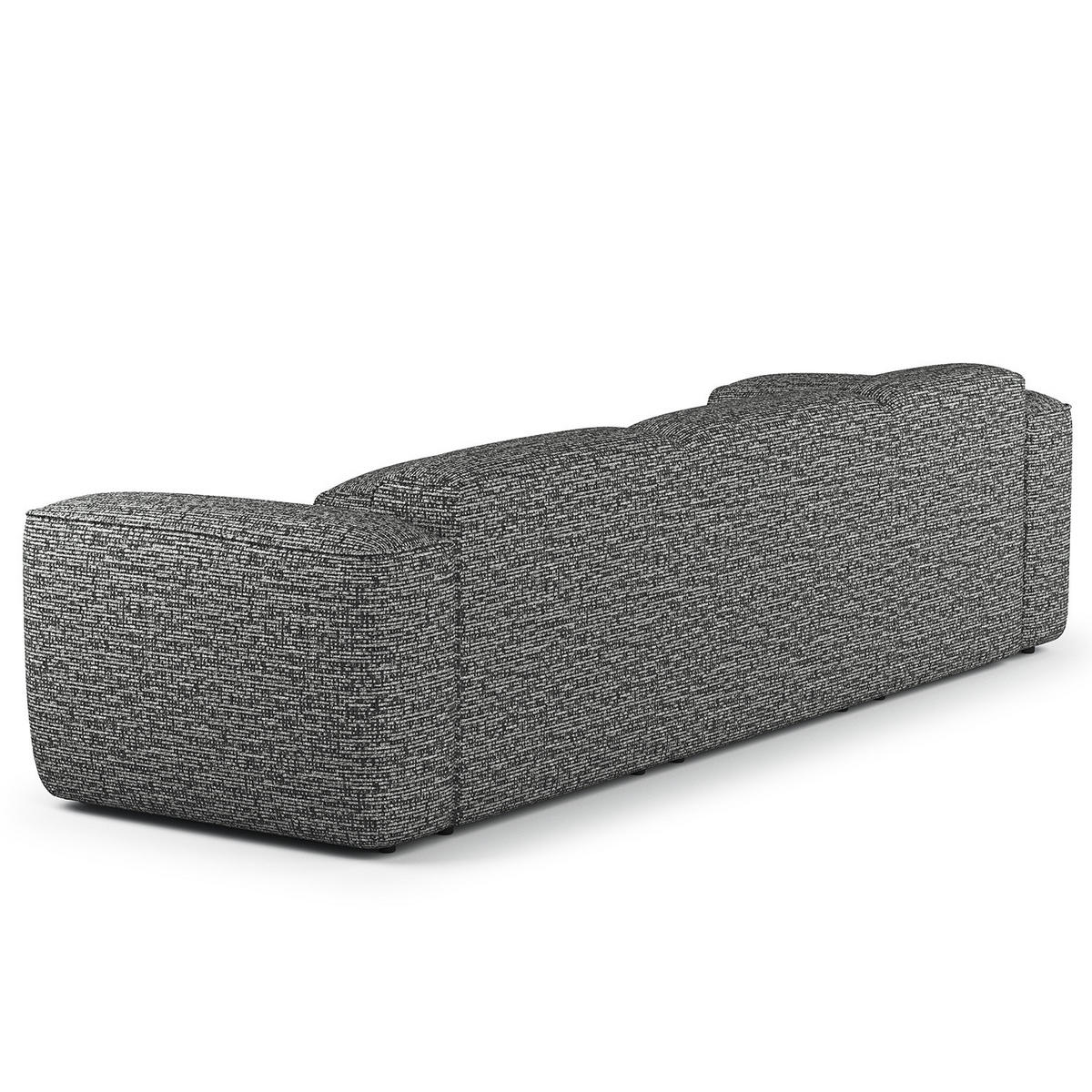 3-SITZER ECKSOFA mit Longchair - Schwarz/Grau, Kunststoff/Textil (284/173cm) - home24