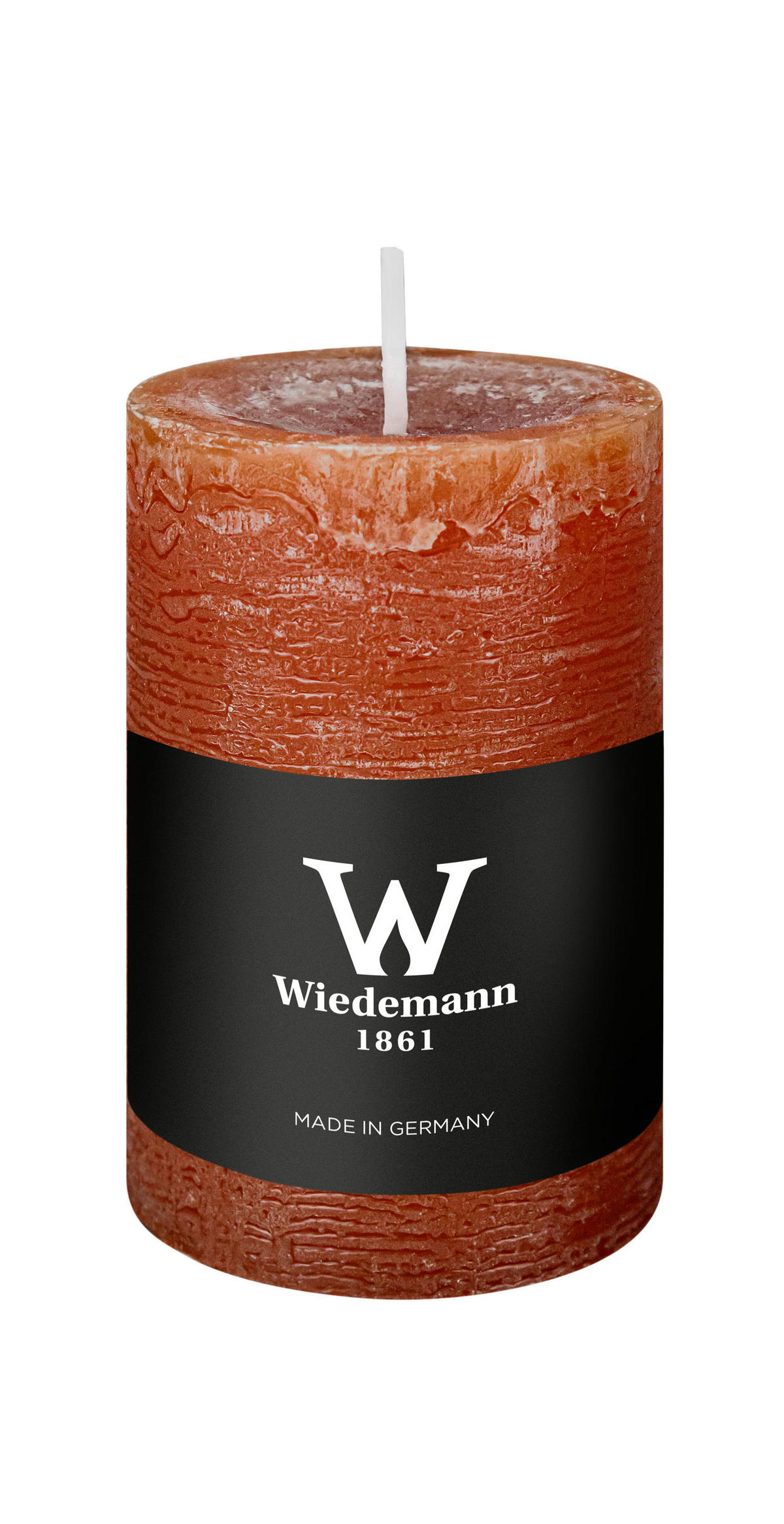 STUMPENKERZE Rustik Marble Style Dukat 90 x Ø 58 mm, 1 Stück - Terra cotta, Paraffin (9cm) - Wiedemann Kerzen
