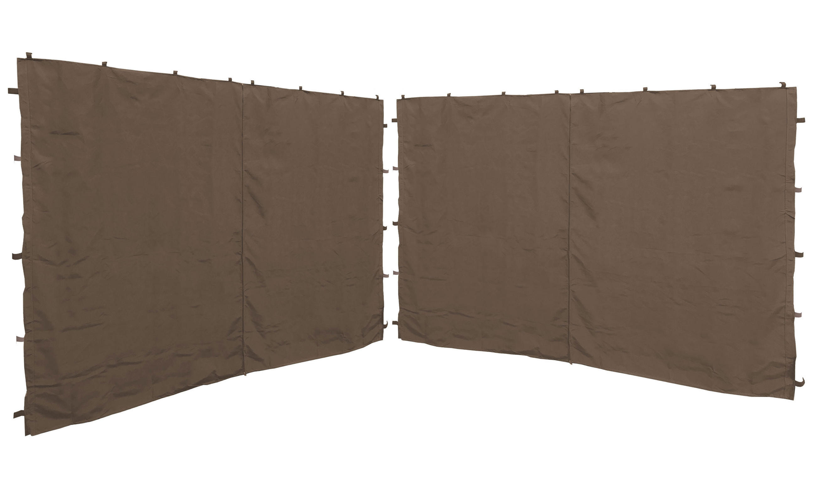 2 Seitenteile mit RV für Pavillon 3x3m - Taupe, Textil (250/190/250cm) - QUICK STAR