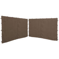 2 Seitenteile mit RV für Pavillon 3x3m - Taupe, Textil (250/190/250cm) - QUICK STAR