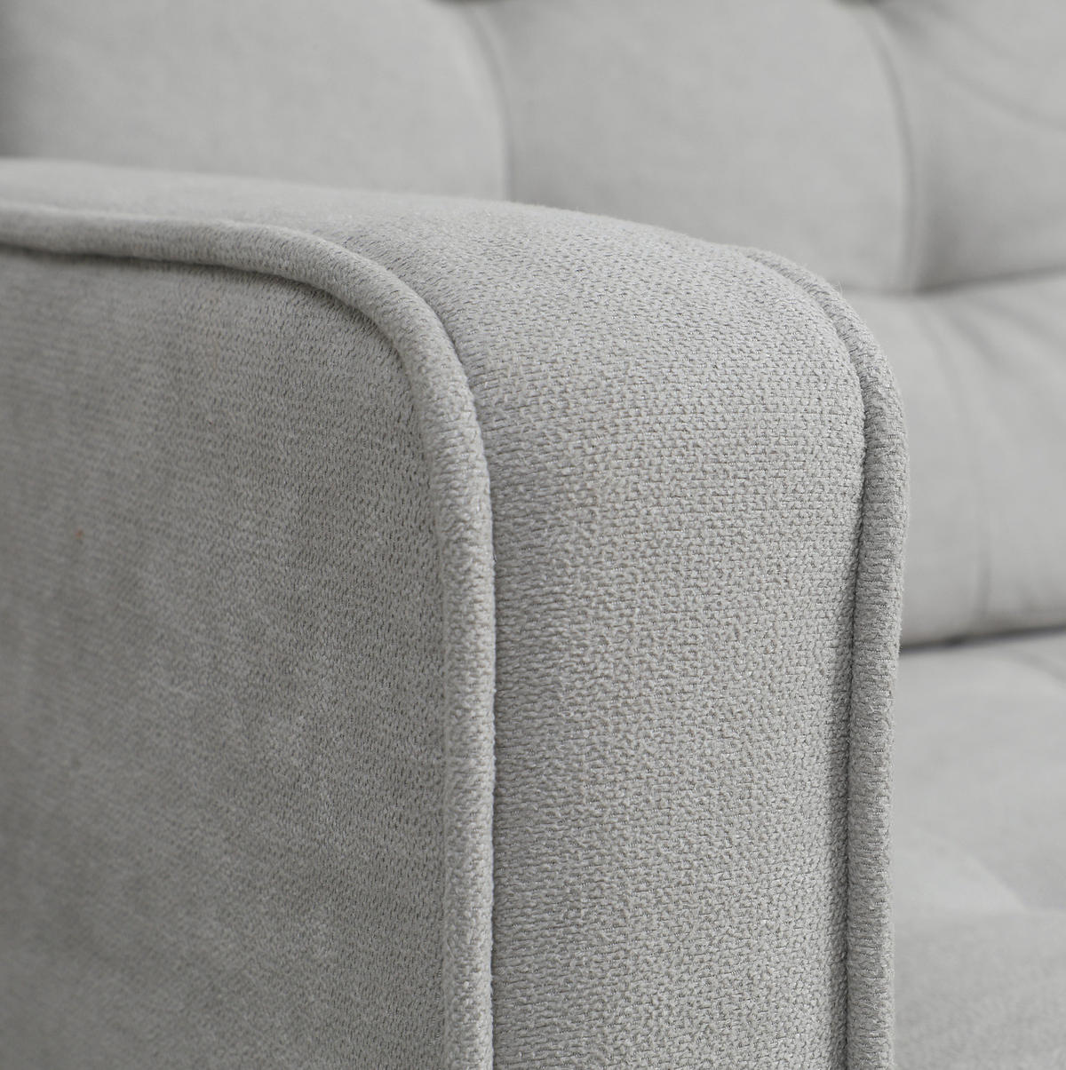 2-SITZER Sofa Samt mit Stauraum 117/62/78 cm Hellgrau - Hellgrau, Textil (62/78/117cm) - Redom
