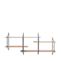 WANDREGAL aus Holz und Metall L191cm - TOCRO - Klares Holz - Eschefarben, Holz (191/79/26cm) - Drawer