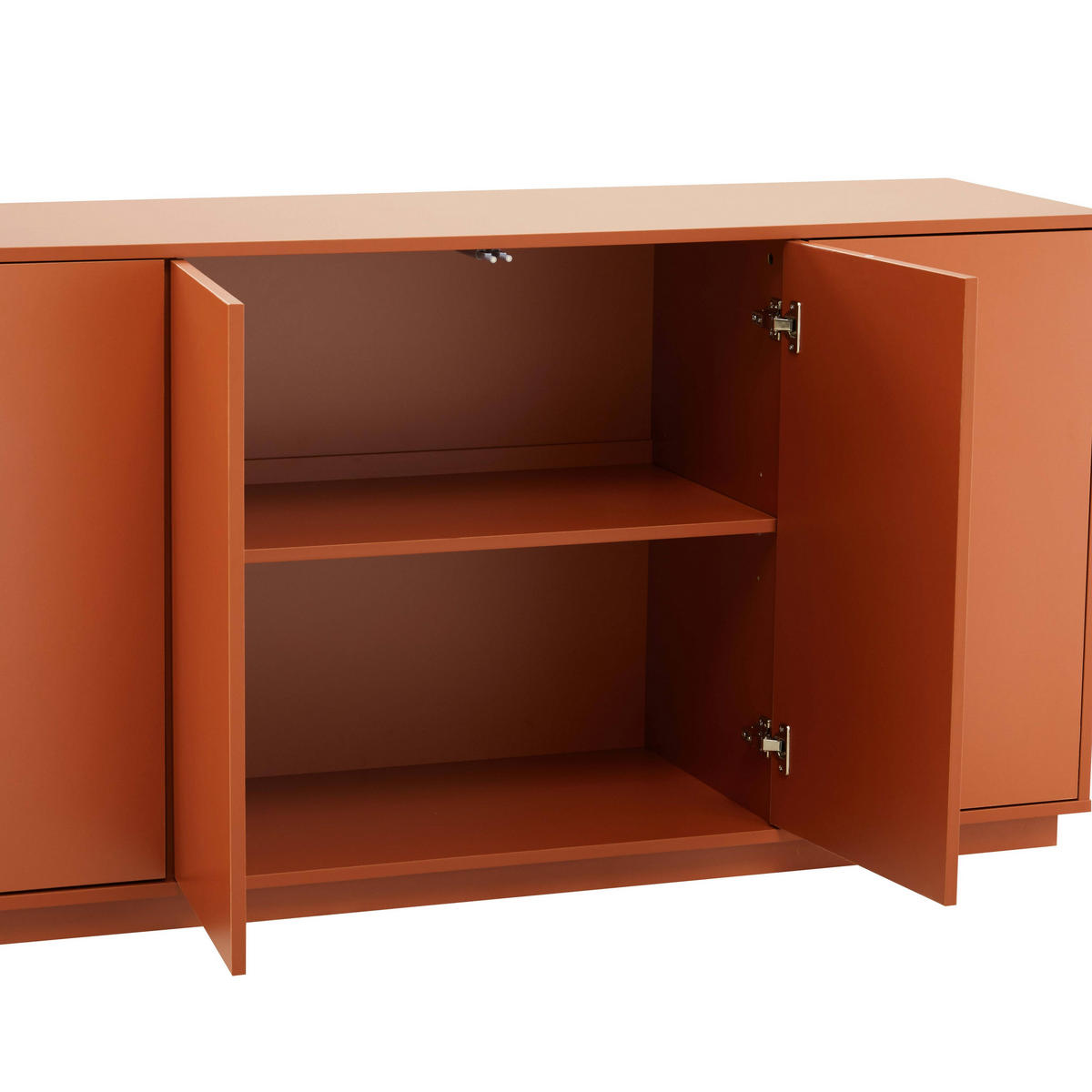 SIDEBOARD 160 cm, Ziegelrot - Orange, Holz (45/80/160cm) - Oviala