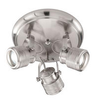 LED DECKENLEUCHTE Nickel-matt Silber - Silberfarben, Metall (25/15/25cm)