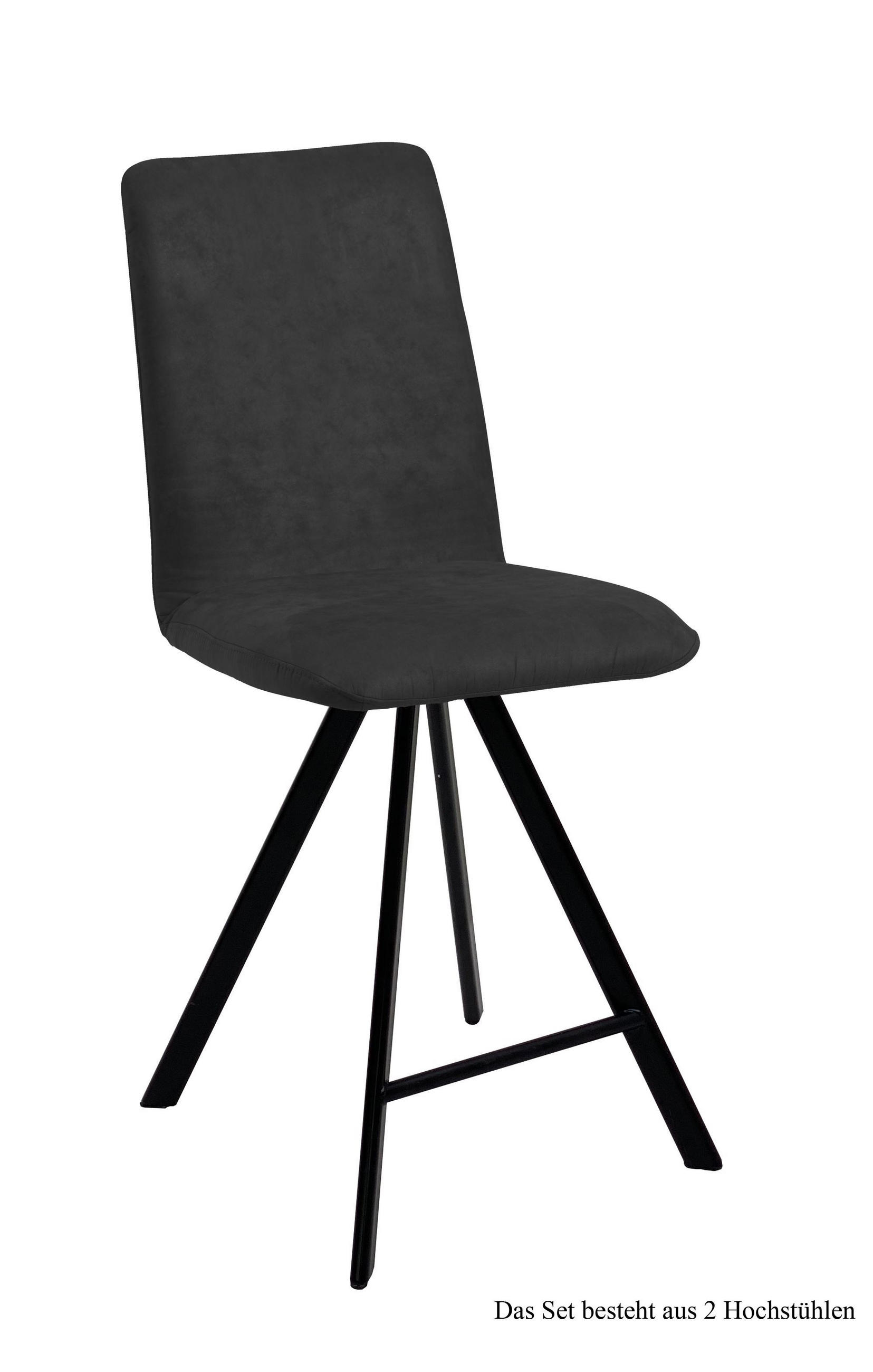 58aufmkessel Thekenstuhl Anthrazit, Schwarz 60x109x47 cm