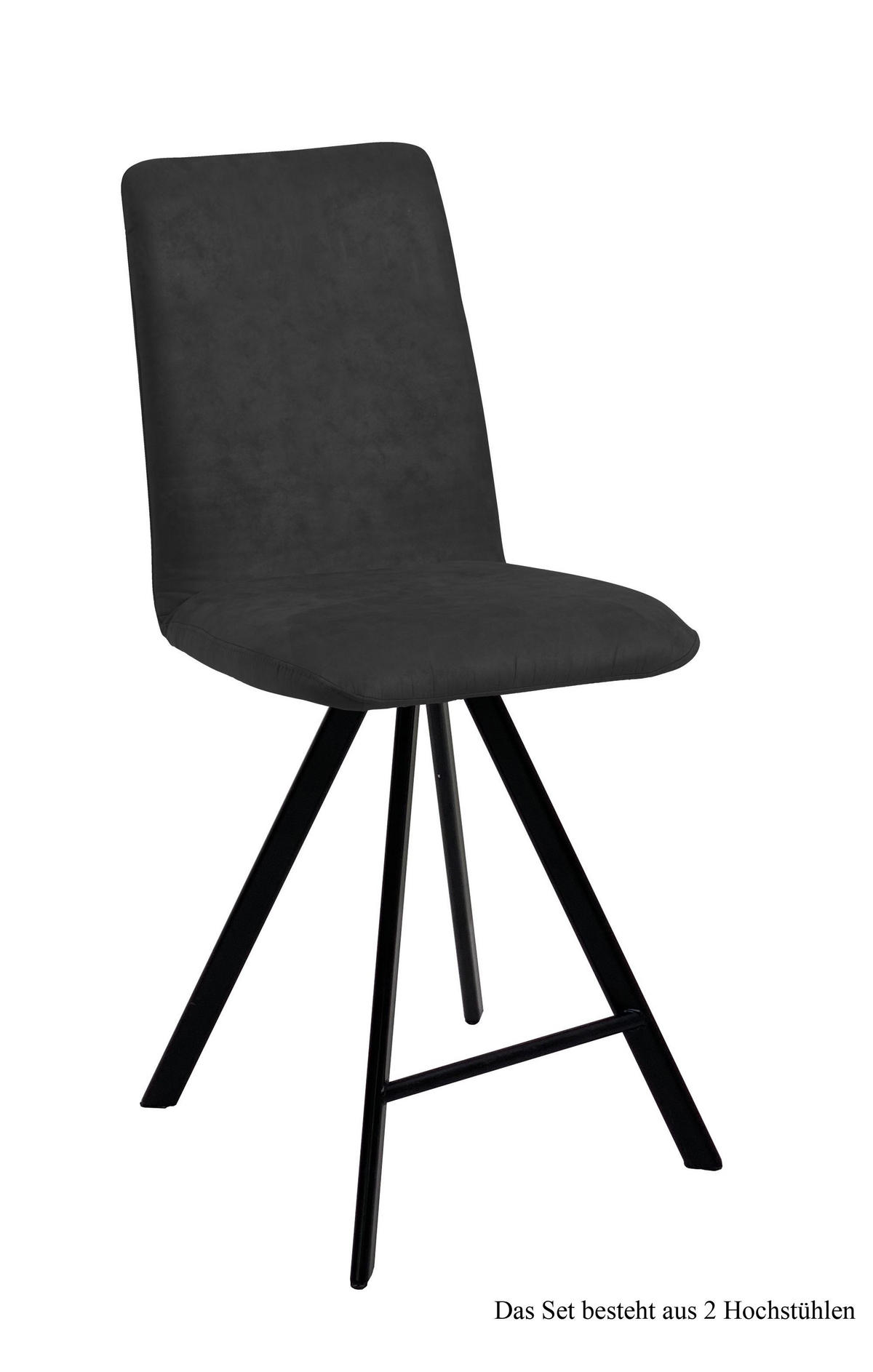 THEKENSTUHL (2er-Set) Deedee 47x109x60 Schwarz/Anthrazit - Anthrazit/Schwarz, Kunststoff (60/109/47cm) - 58aufmkessel