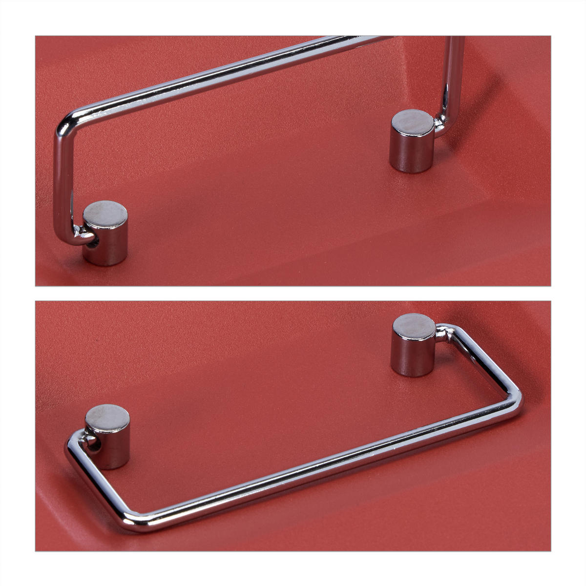 POKLADŇA - červená, kov/plast (25/8.5/19cm) - Relaxdays