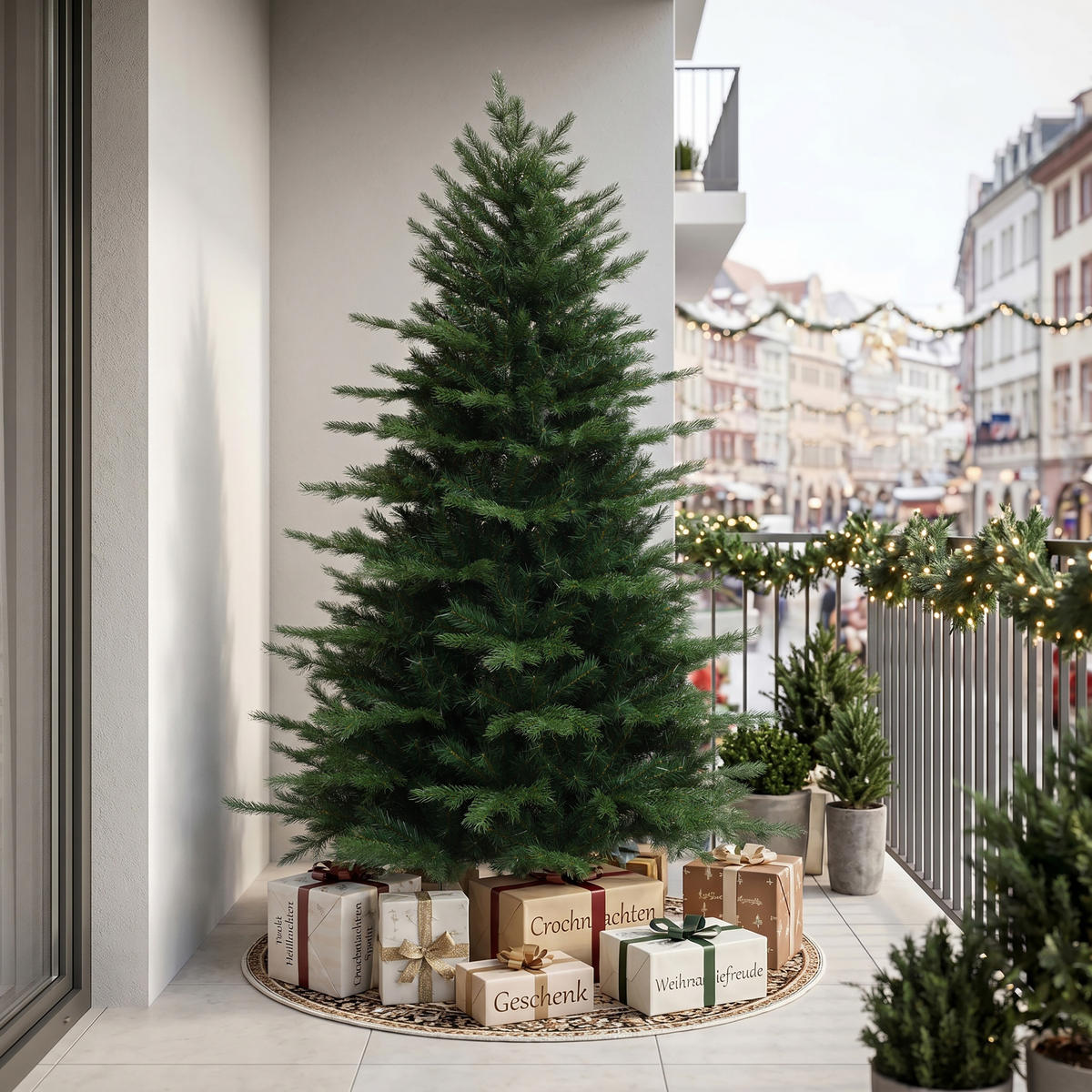 KÜNSTLICHER Weihnachtsbaum 185 cm,1.956 PE-/PVC-Spitzen - Grün, Kunststoff (185cm) - Hometopia