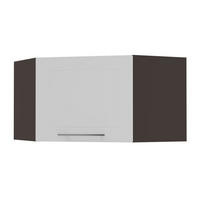 ECKHÄNGESCHRANK Kvantum W10/60/36 Weiß Matt / Lava Matt 60 / 60 / 36cm - Dunkelgrau/Weiß, Holz/Holzwerkstoff (60/36/60cm) - Feldmann-Wohnen