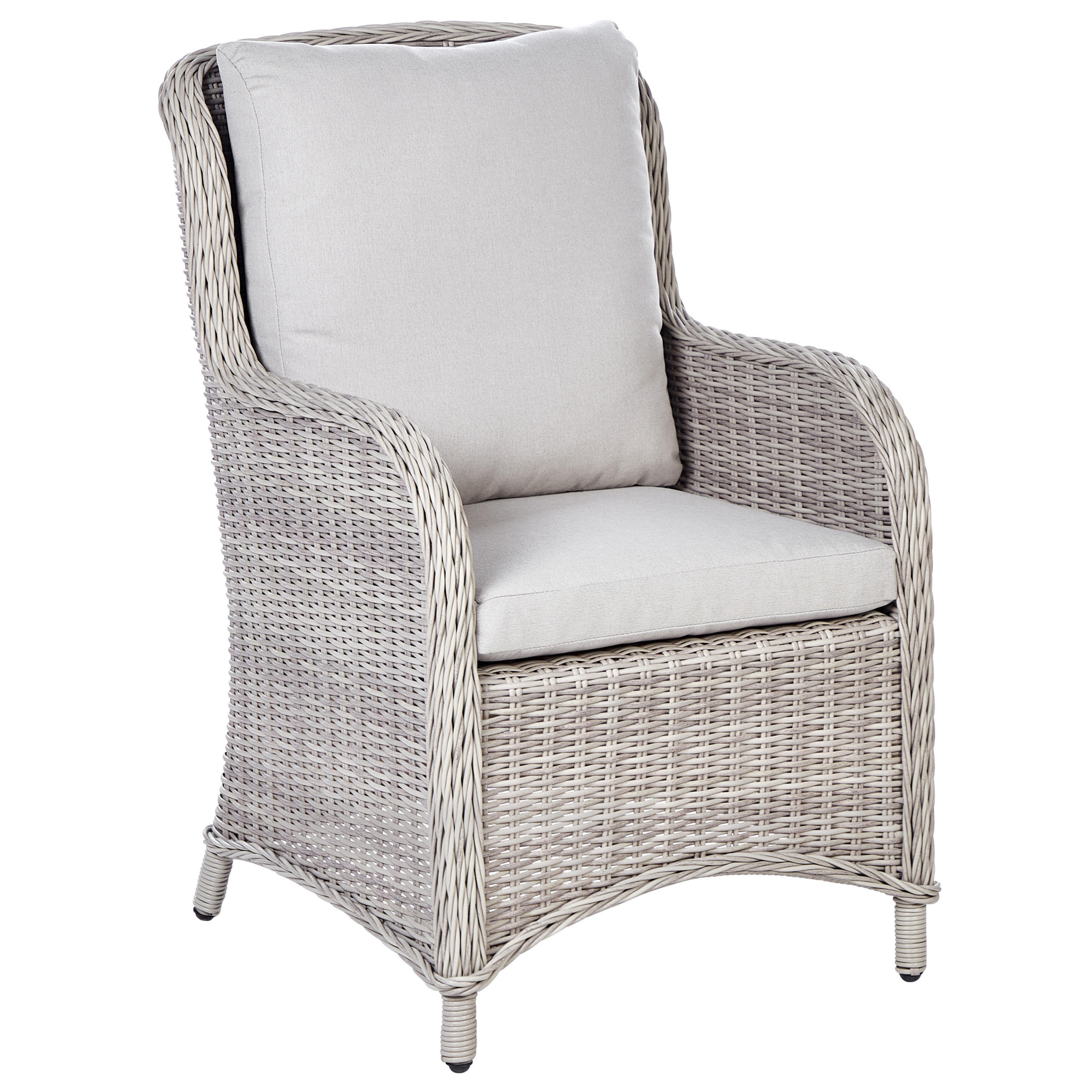 GARTENSTUHL 2er-Set Taupe Cascais - Beige/Grau, Kunststoff (60/96/73cm) - Beliani