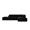 ECKSOFA rechts Ruby aus Samt schwarz 4 Sitzplätze - Schwarz, Textil (180/273cm) - Micadoni